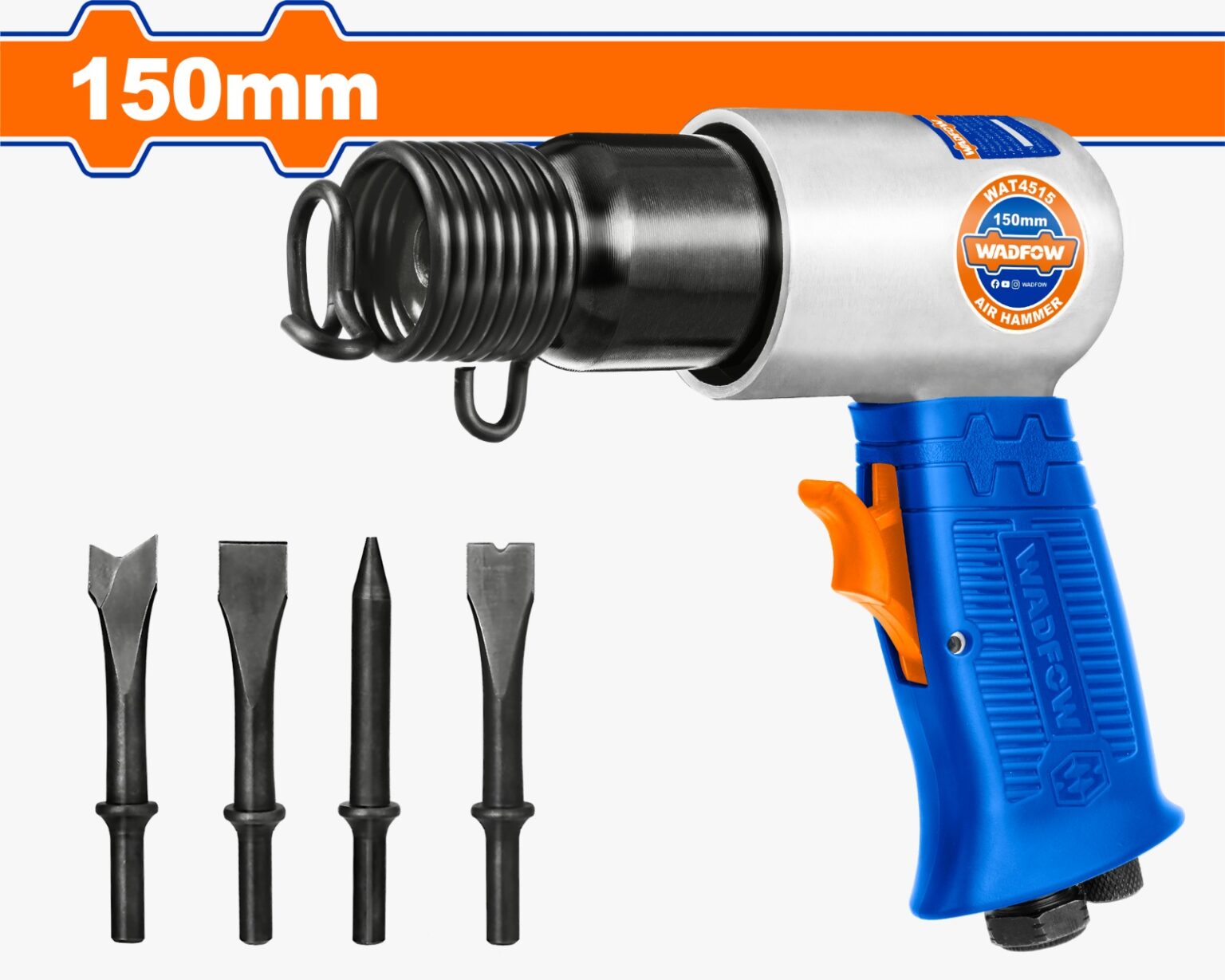 WADFOW ( WAT4515 ) Short Barrel Air Hammer Kit with Quick Change